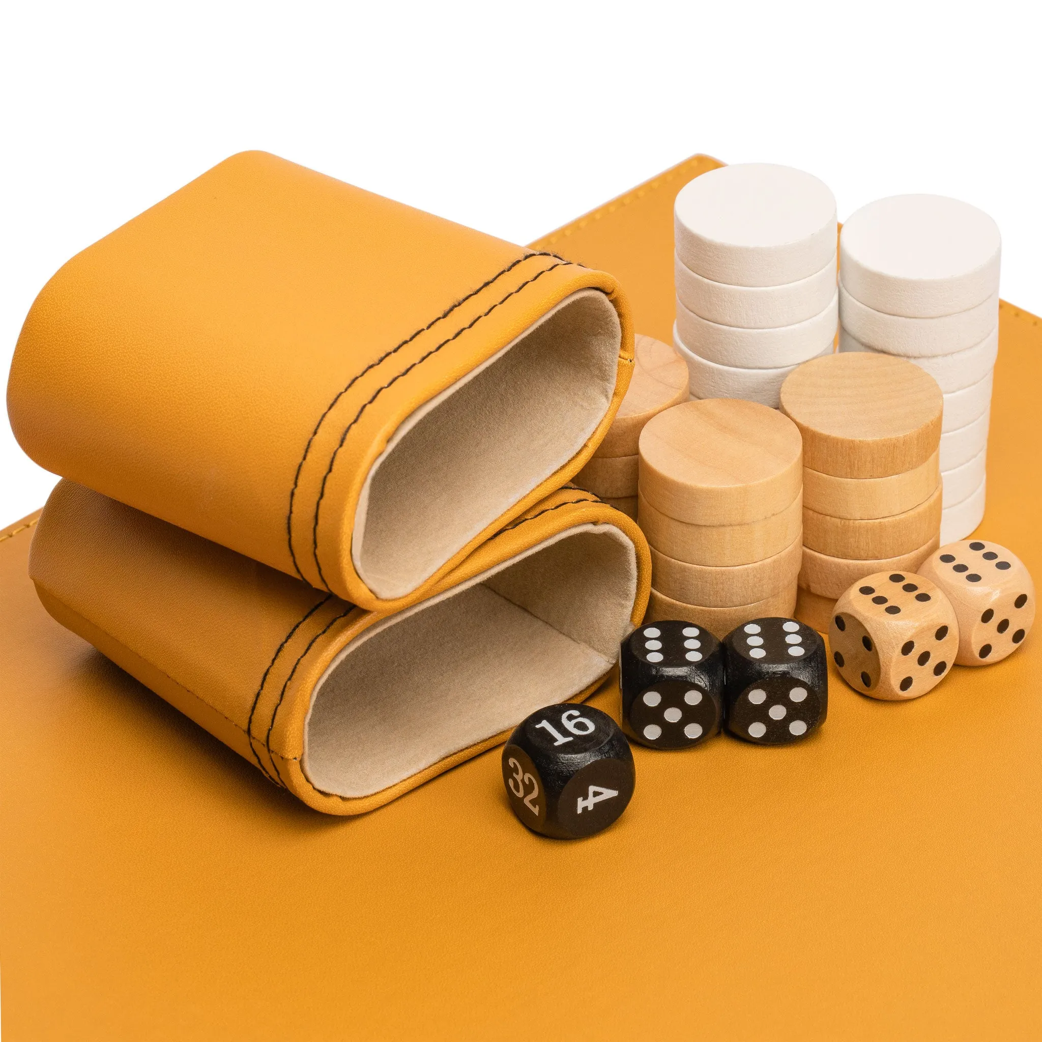 Leatherette Backgammon Game Set, "Konya" - 15"