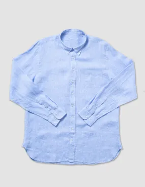 LINEN LONG SLEEVE SHIRT - LIGHT BLUE