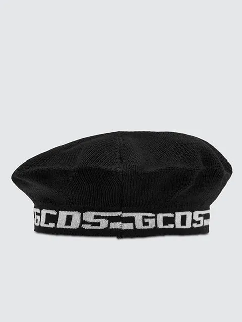 logo knitted beanie