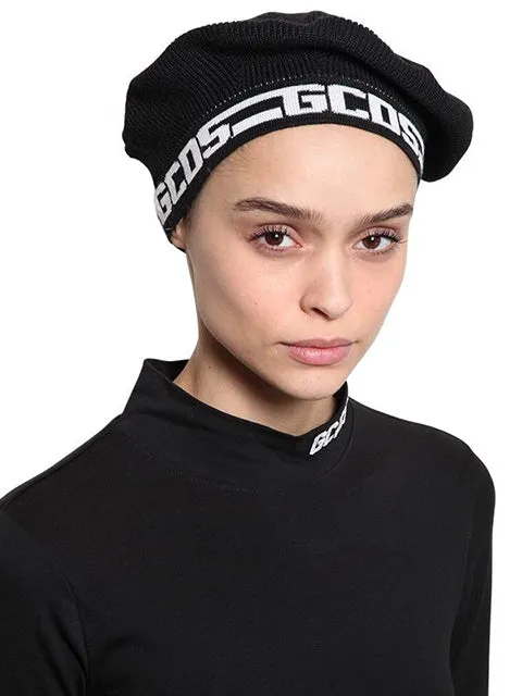 logo knitted beanie