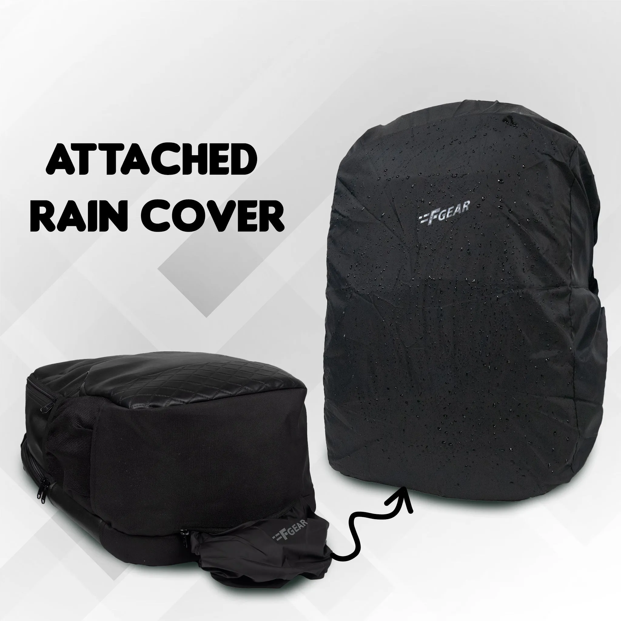 Luxur V2 27L Black Laptop Backpack with Raincover