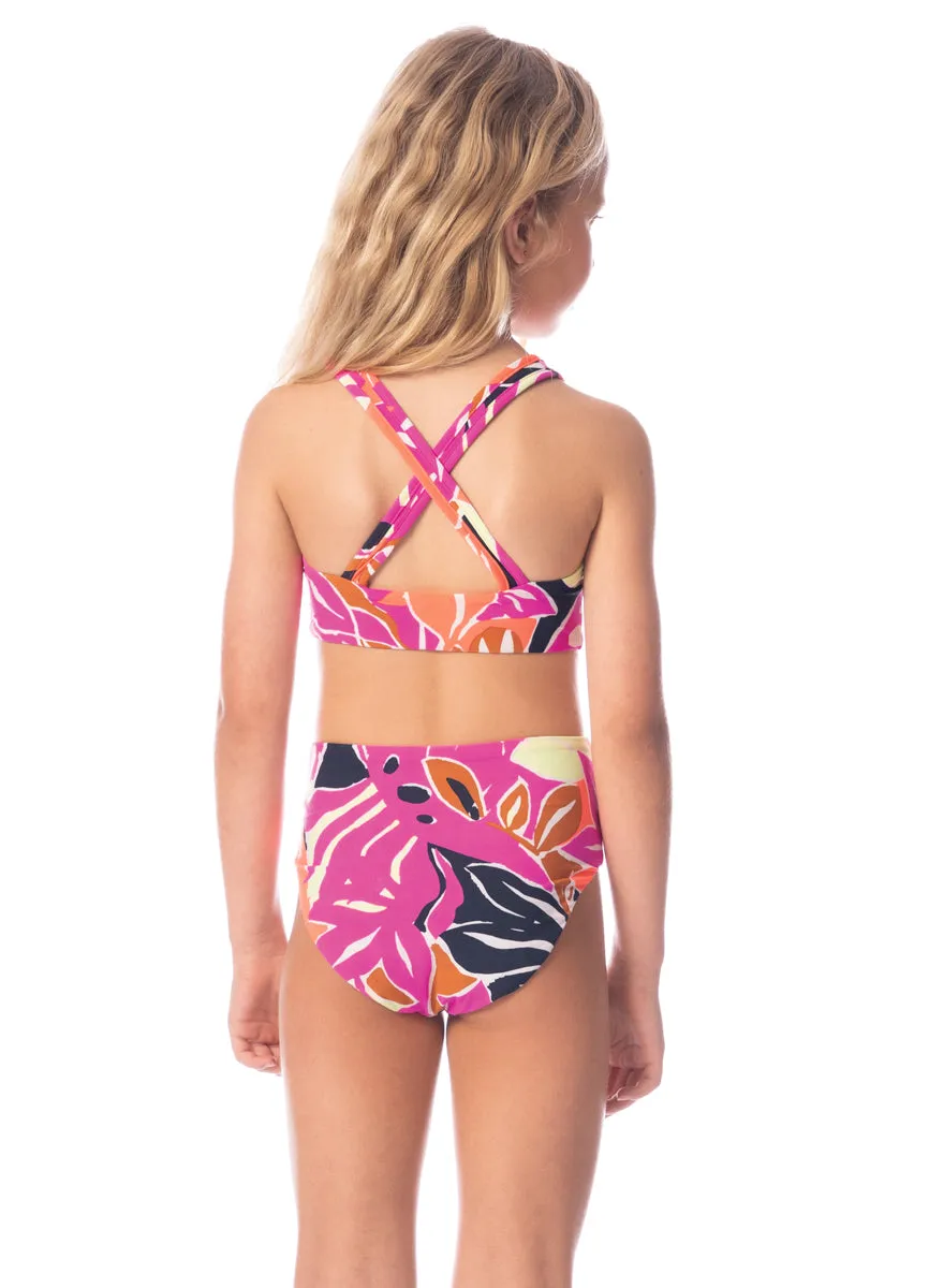 Maaji Girls Stylish Jungle Reef Sunup One-Piece Swimsuit