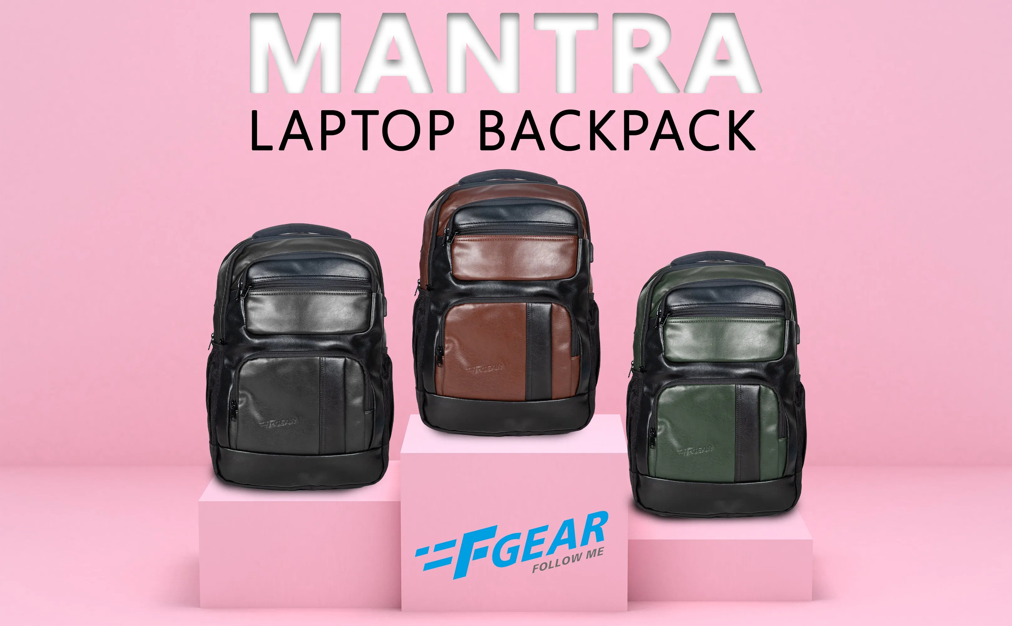 Mantra V2 28L Black Laptop backpack with raincover