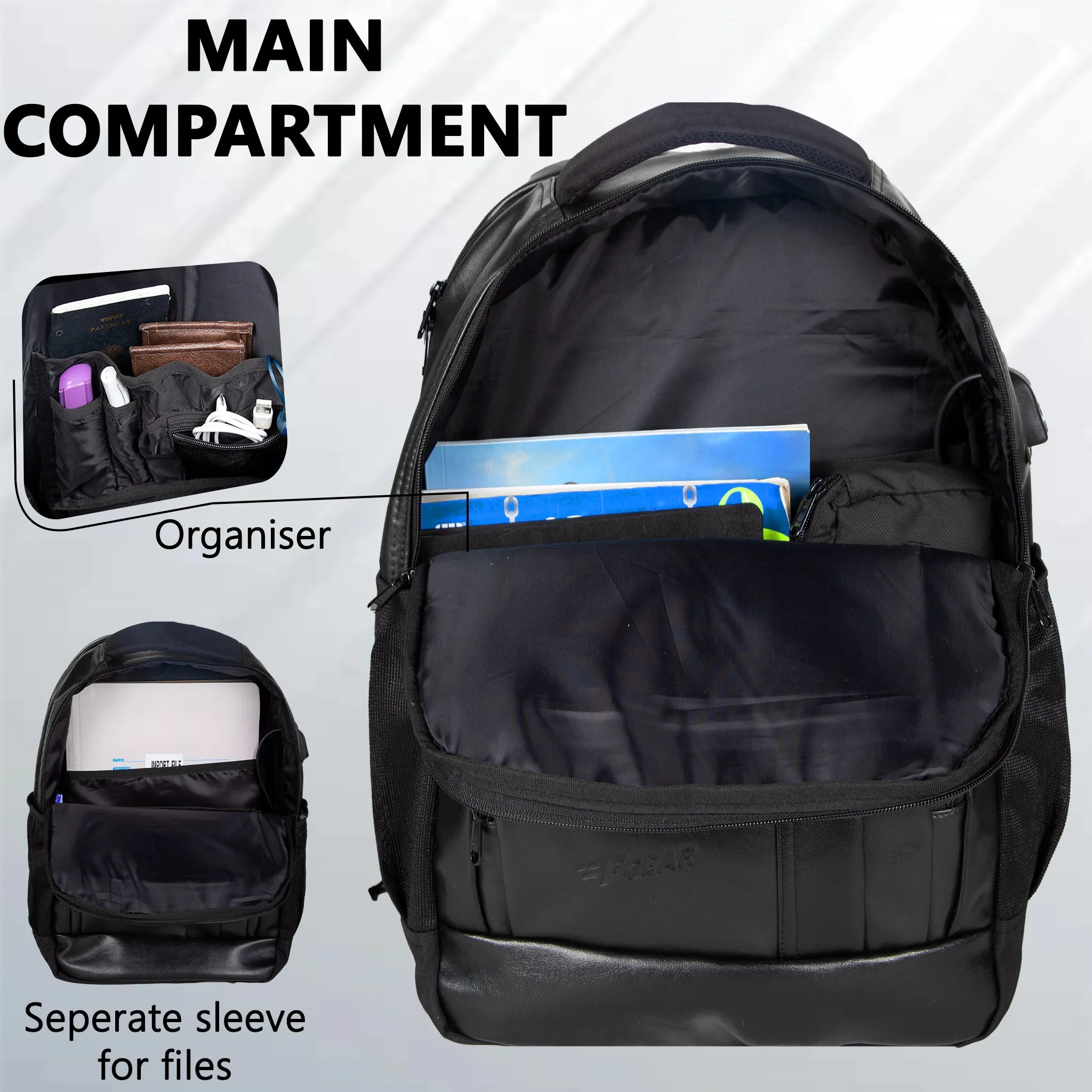 Mantra V2 28L Black Laptop backpack with raincover