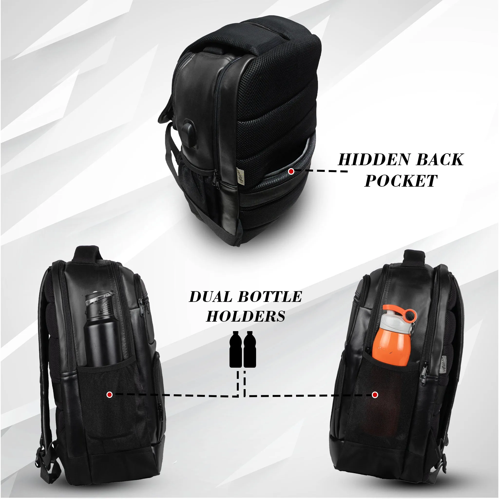 Mantra V2 28L Black Laptop backpack with raincover