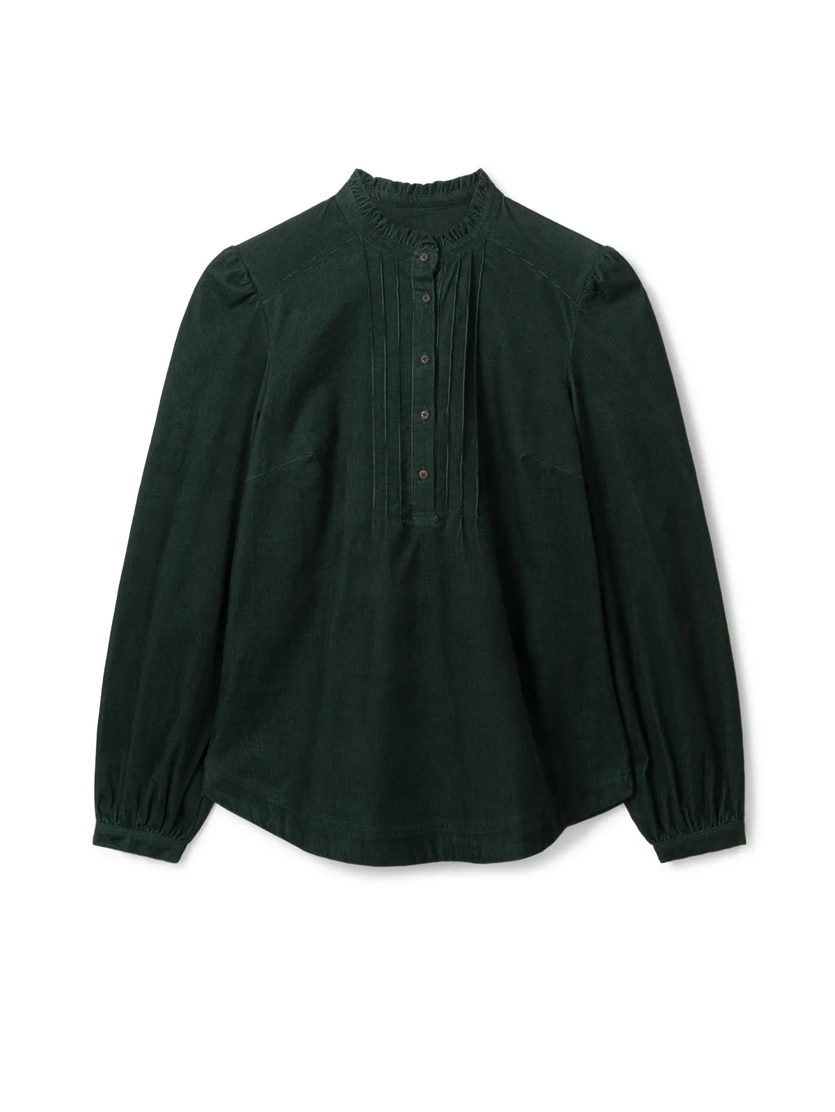 Premium Forest Green Organic Cotton Corduroy Shirt by Milou