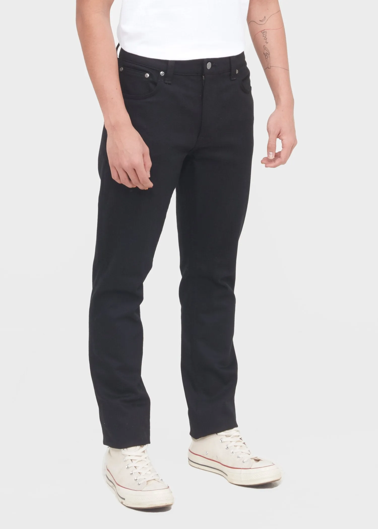 NUDIE JEANS CO.: LEAN DEAN DRY JEANS [BLACK]