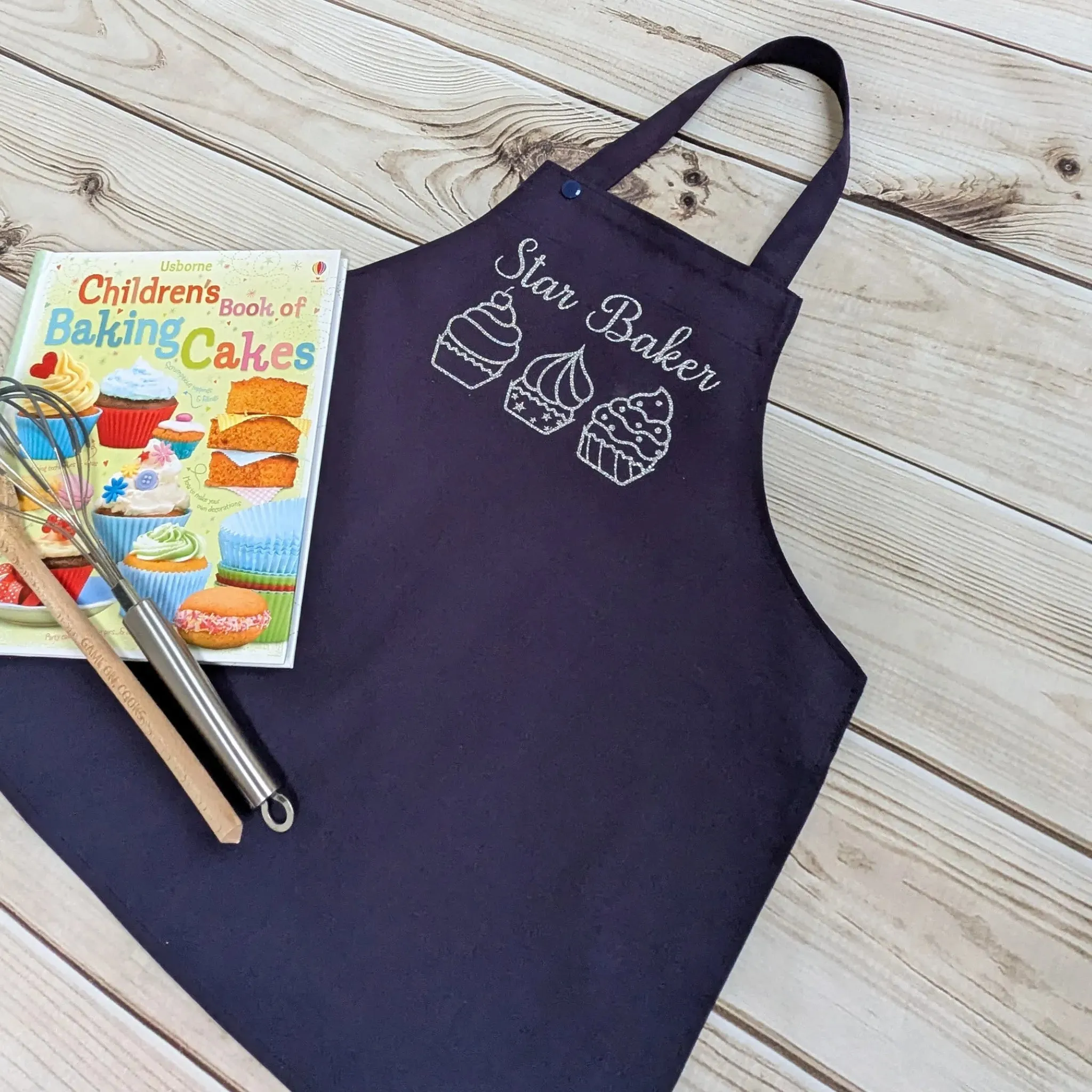 Personalised Children's Apron - Navy Blue