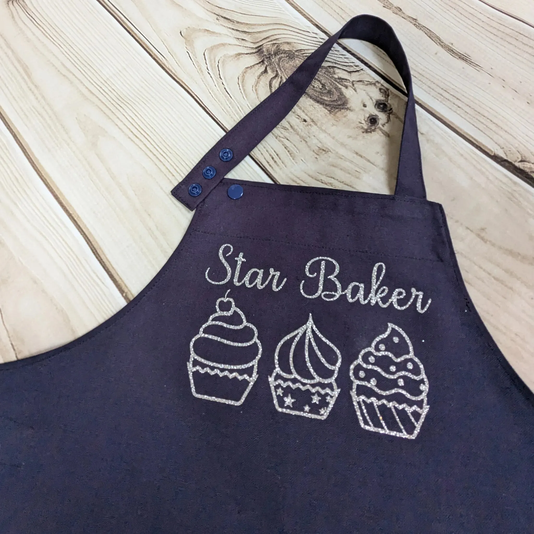 Personalised Children's Apron - Navy Blue
