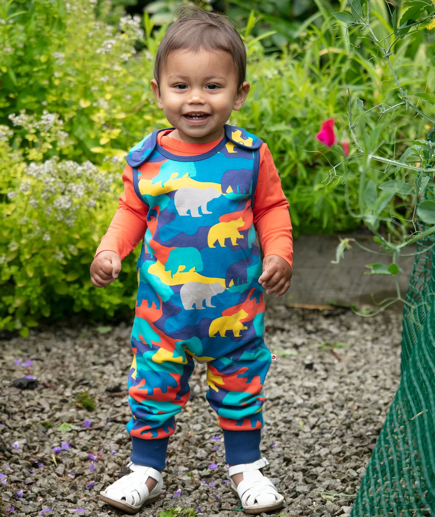 Piccalilly Dungarees - Camo Bear 3-4 yrs only