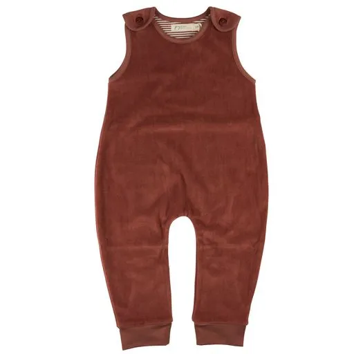 Pigeon Organics Velour playsuit - mocha
