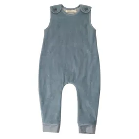 Pigeon Organics Velour playsuit - powder blue