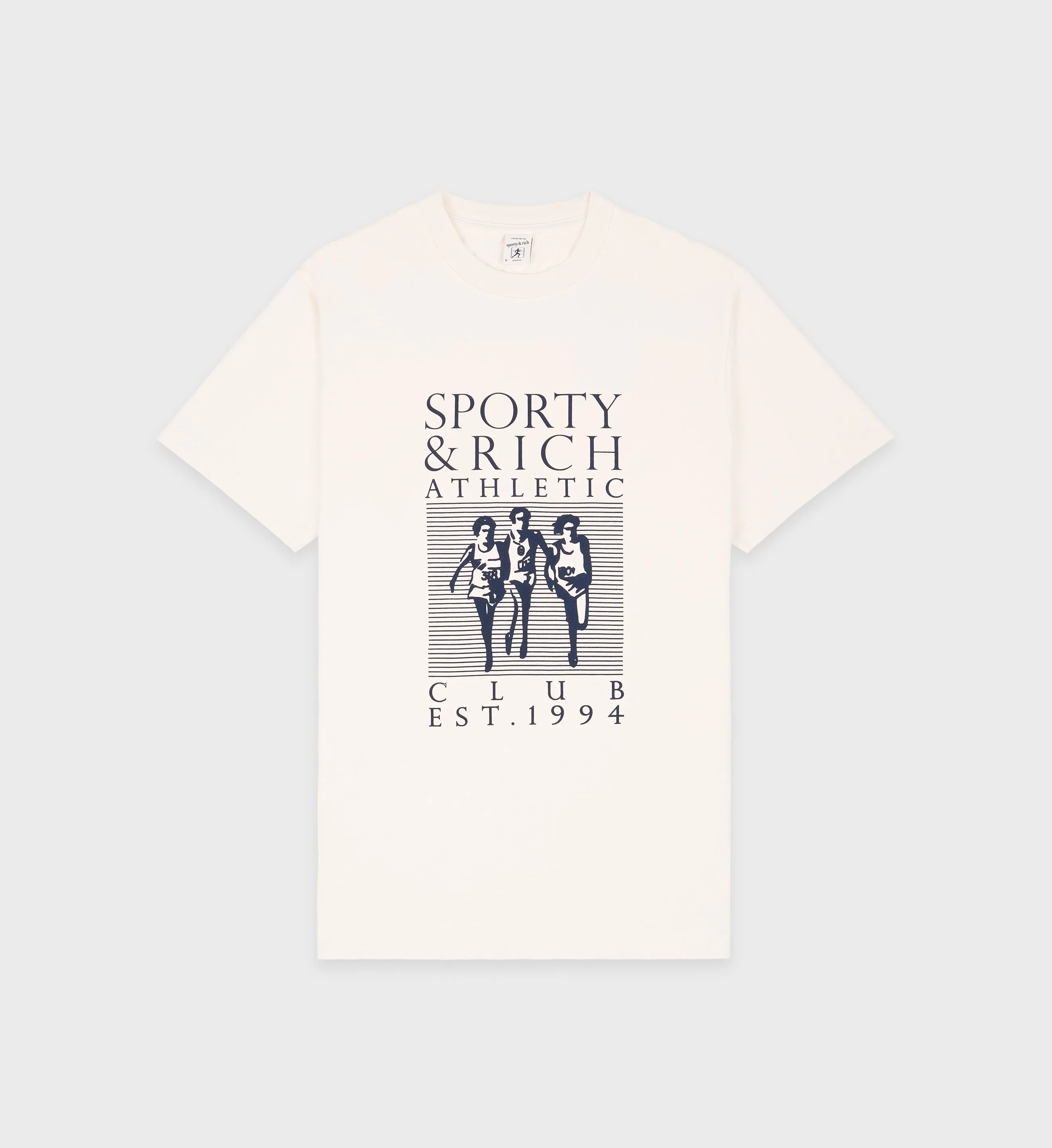 Racers T-Shirt - Cream/Navy
