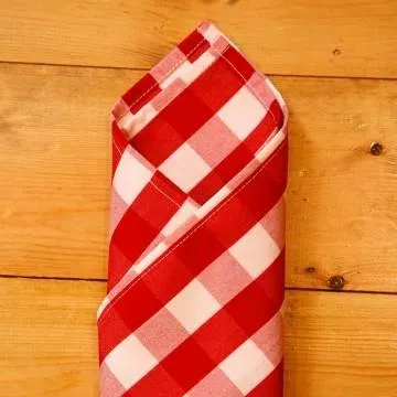 Rosso Gingham Napkins