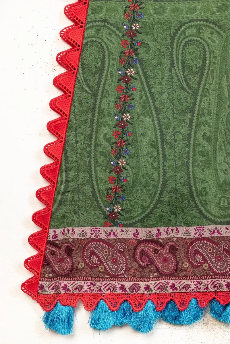 Sana Safinaz Mahay AW22 SAN215 Floral Gold Embroidered Suit - Elegant Pakistani Designer Outfit
