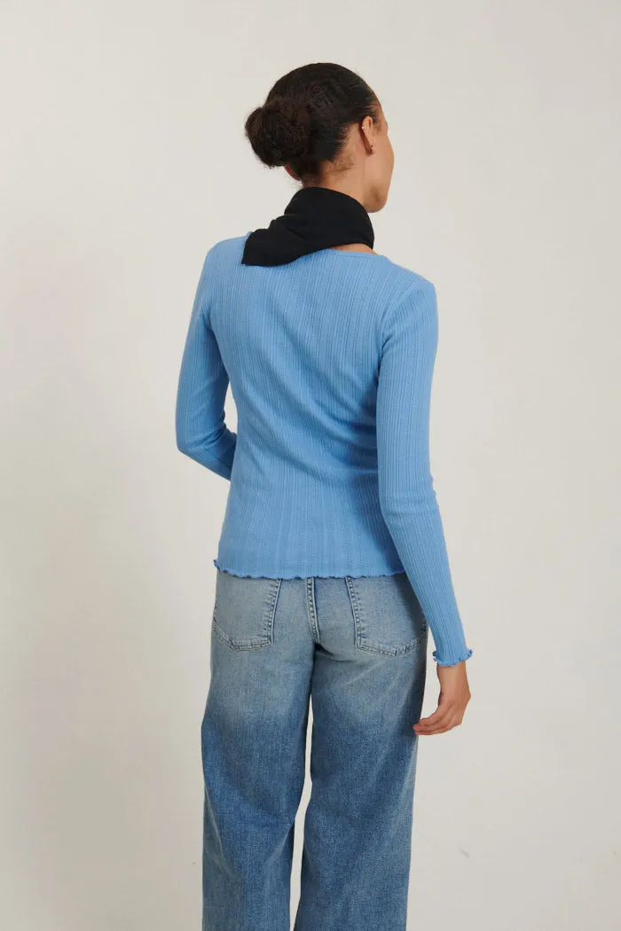 Scala V Neck Tee - Ashleigh Blue