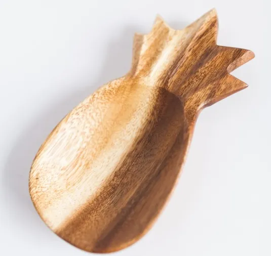 Set of 3 Acacia Wood Pineapple Dishes , Fair Trade & Sustainably Harvested