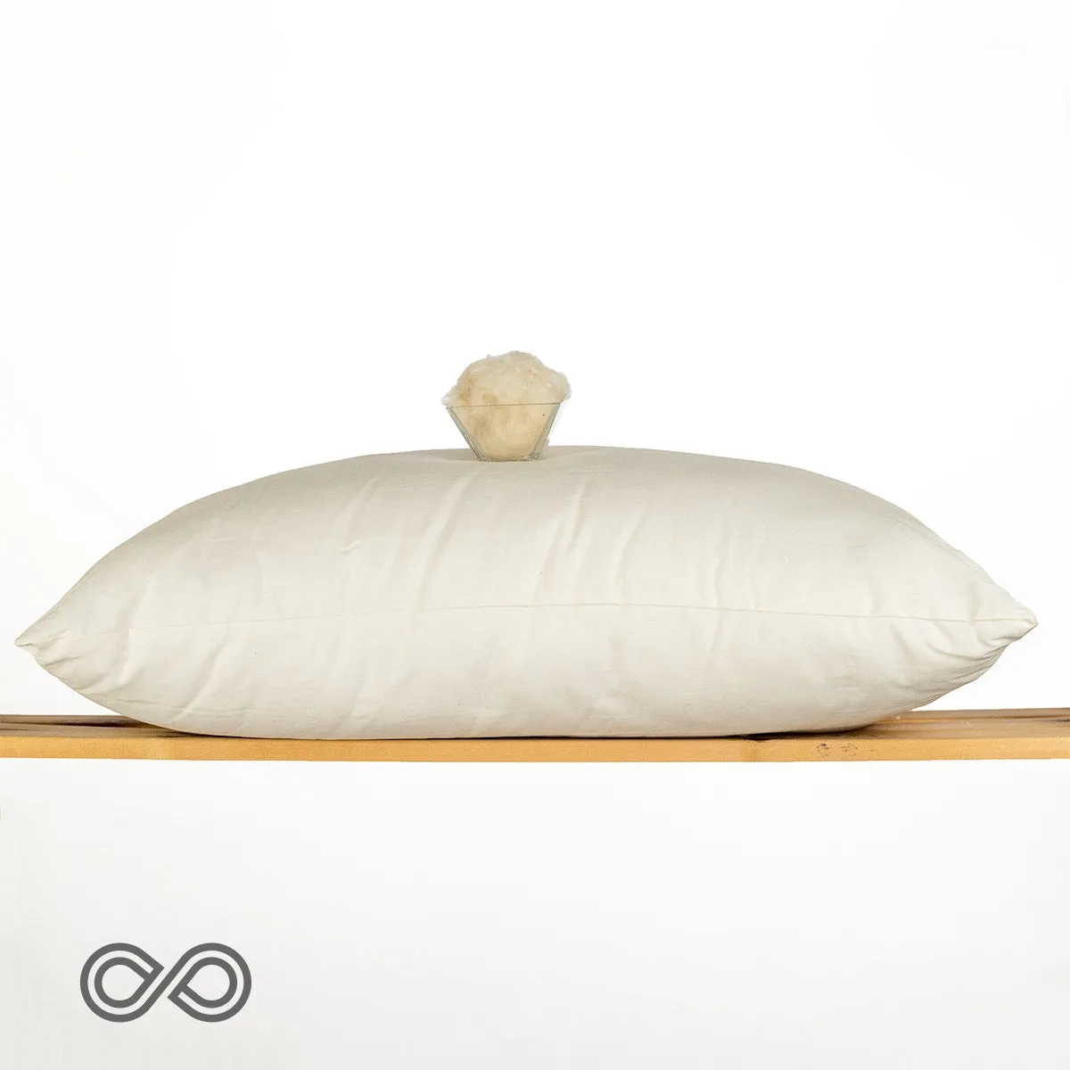 SOUTH CAROLINA 100% Organic Cotton Bed Pillow (Chemical-free; Handmade in USA)