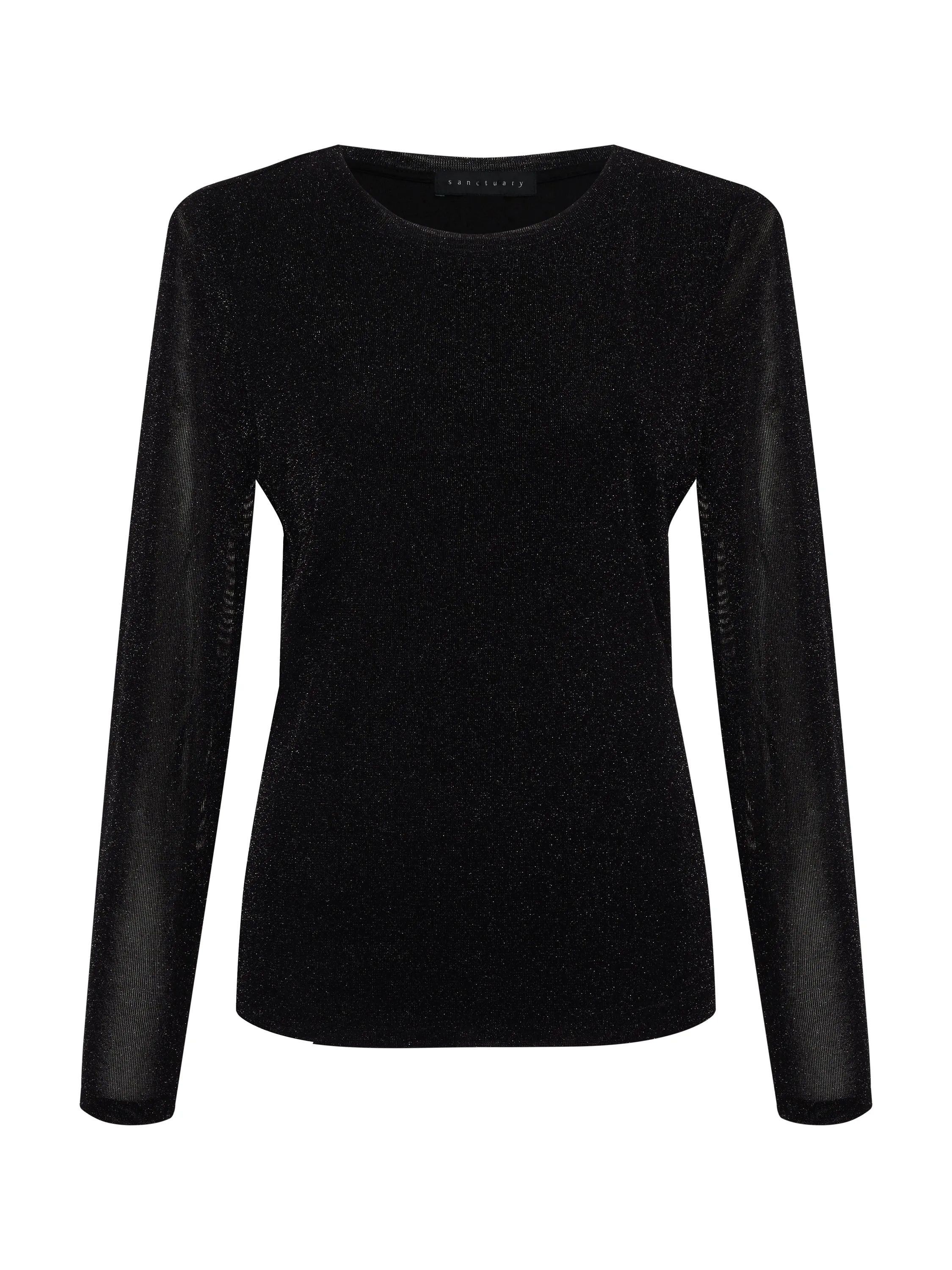 Sparkle Mesh Perfect Tee Black