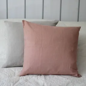 Washed Linen Cushion, Blush