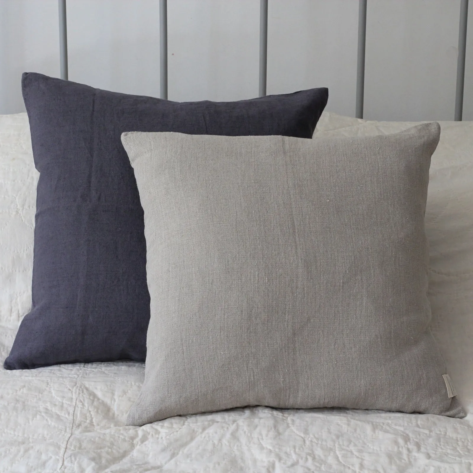 Washed Linen Cushion, Natural