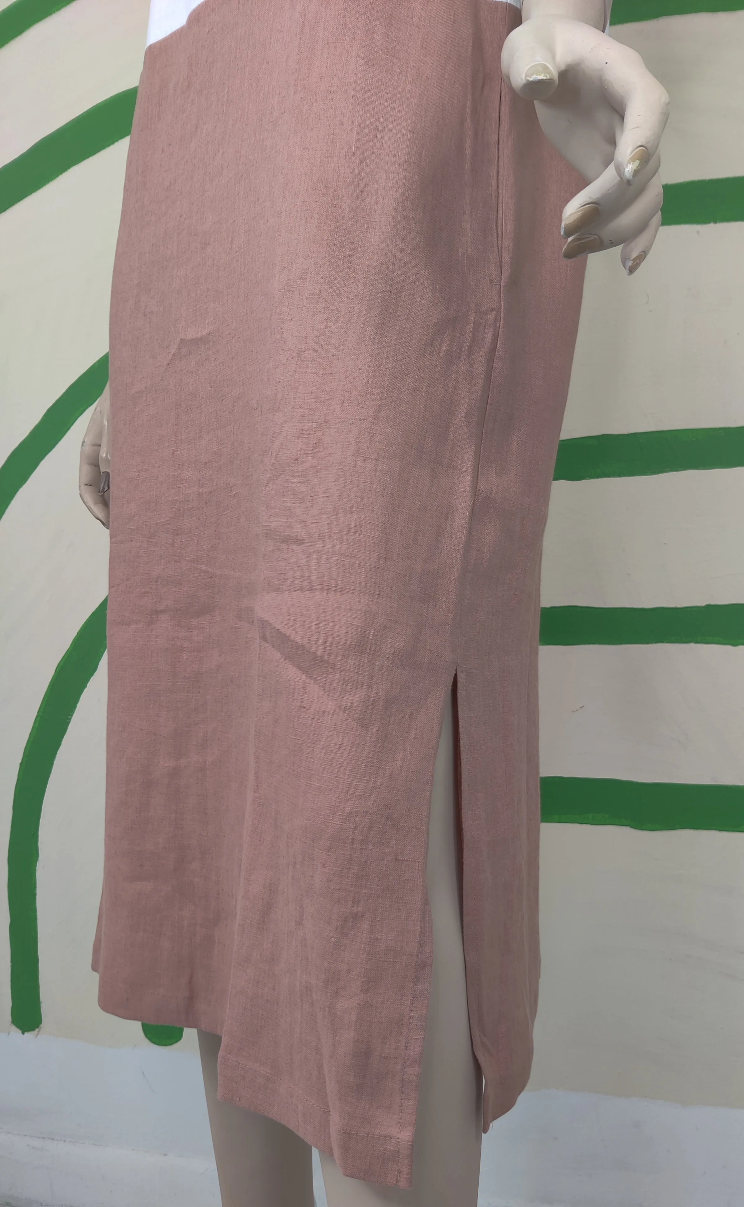 White/Rose Block Dress