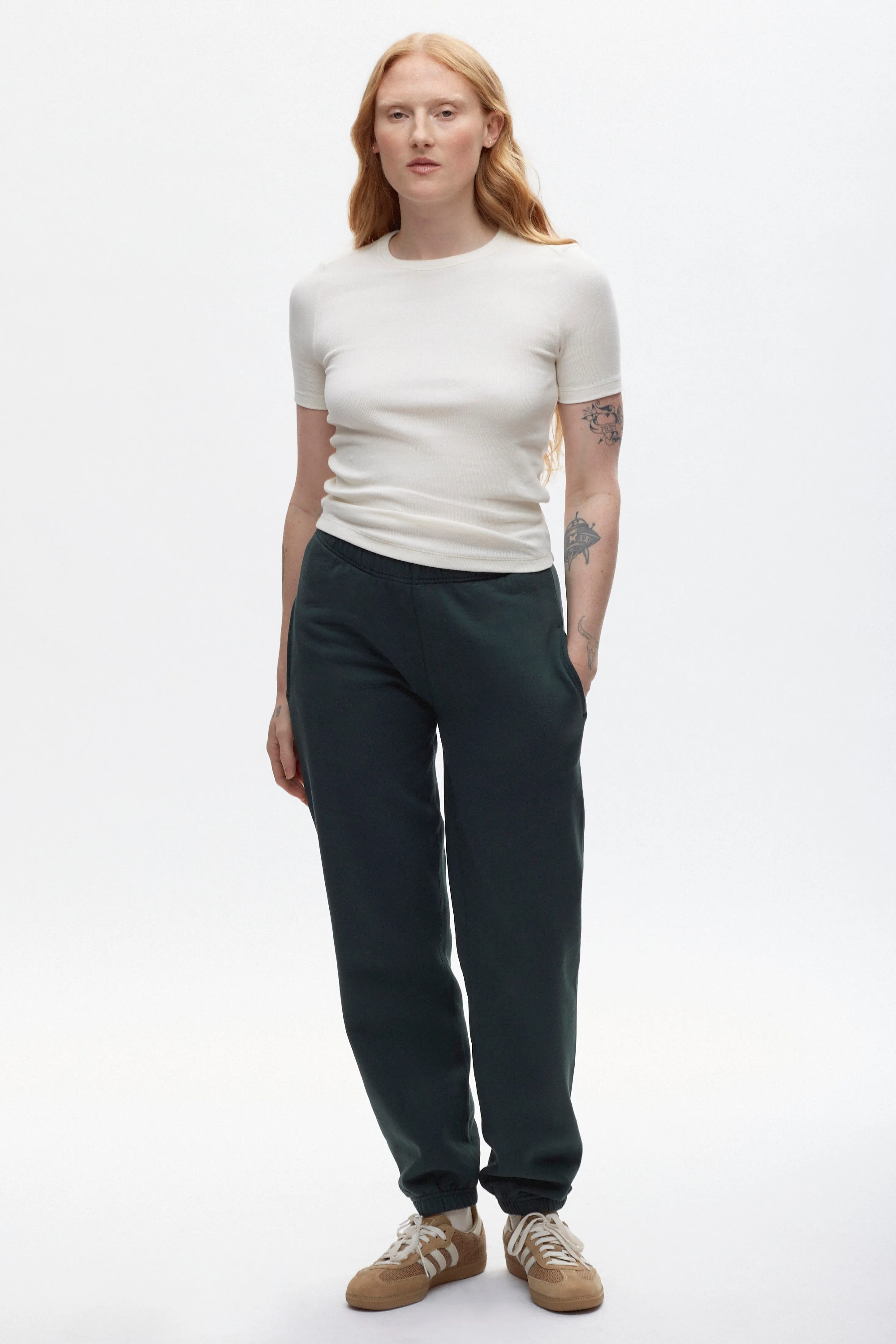 Women's Fitted Rib Tee in Marshmallow