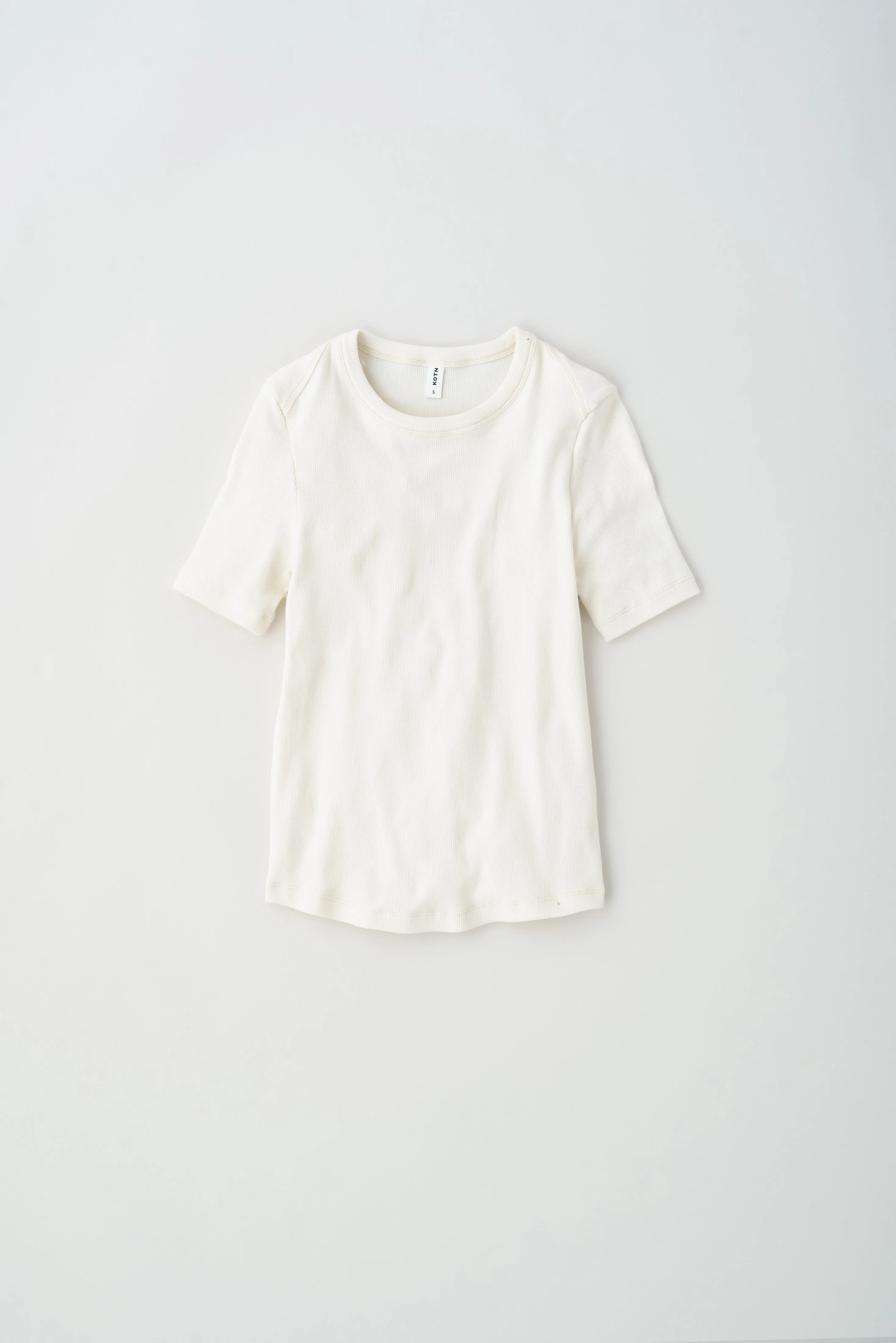Women's Fitted Rib Tee in Marshmallow