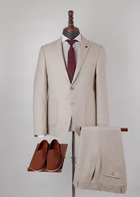 Yosef Cream Set Blazer Linen Suit