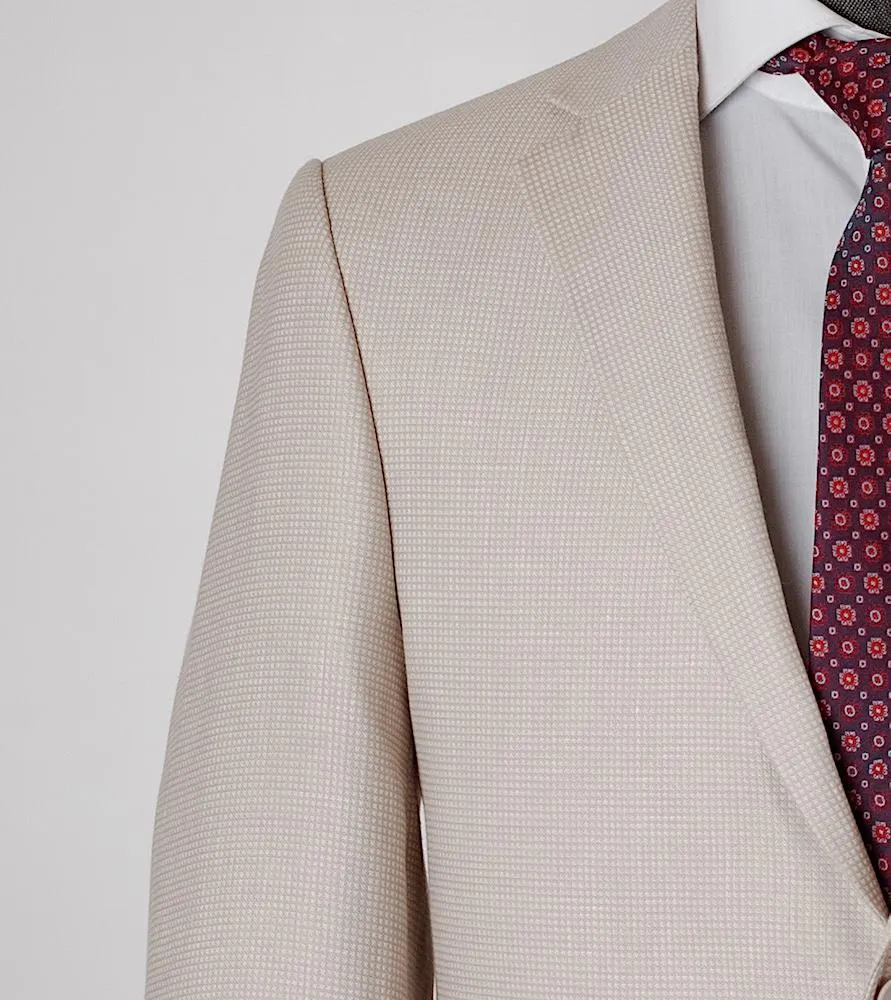 Yosef Cream Set Blazer Linen Suit